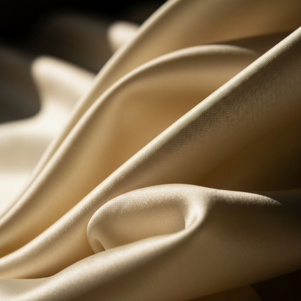 Premium Italian silk fabric with elegant draping